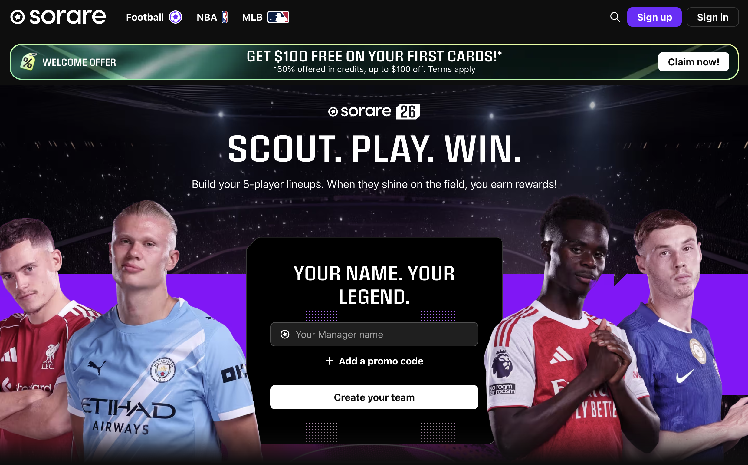 Sorareのレアカード